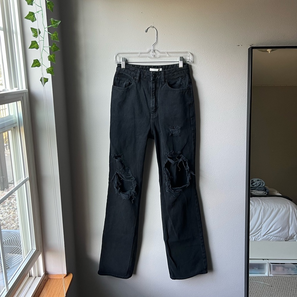 PACSUN Black ‘90’s Ripped Boyfriend Jeans